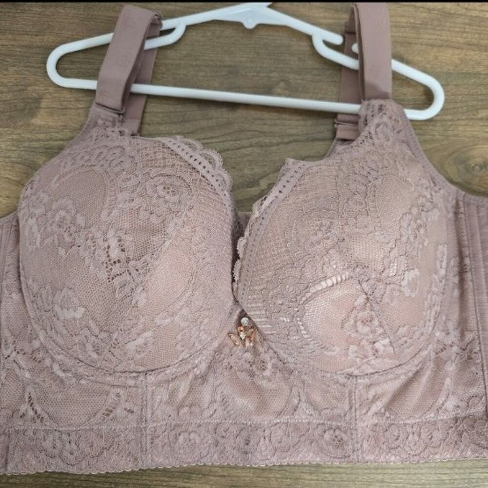 Sea BBot Push Up Bras for Women Plus Size Floral Lace Underwire Bra 38DD